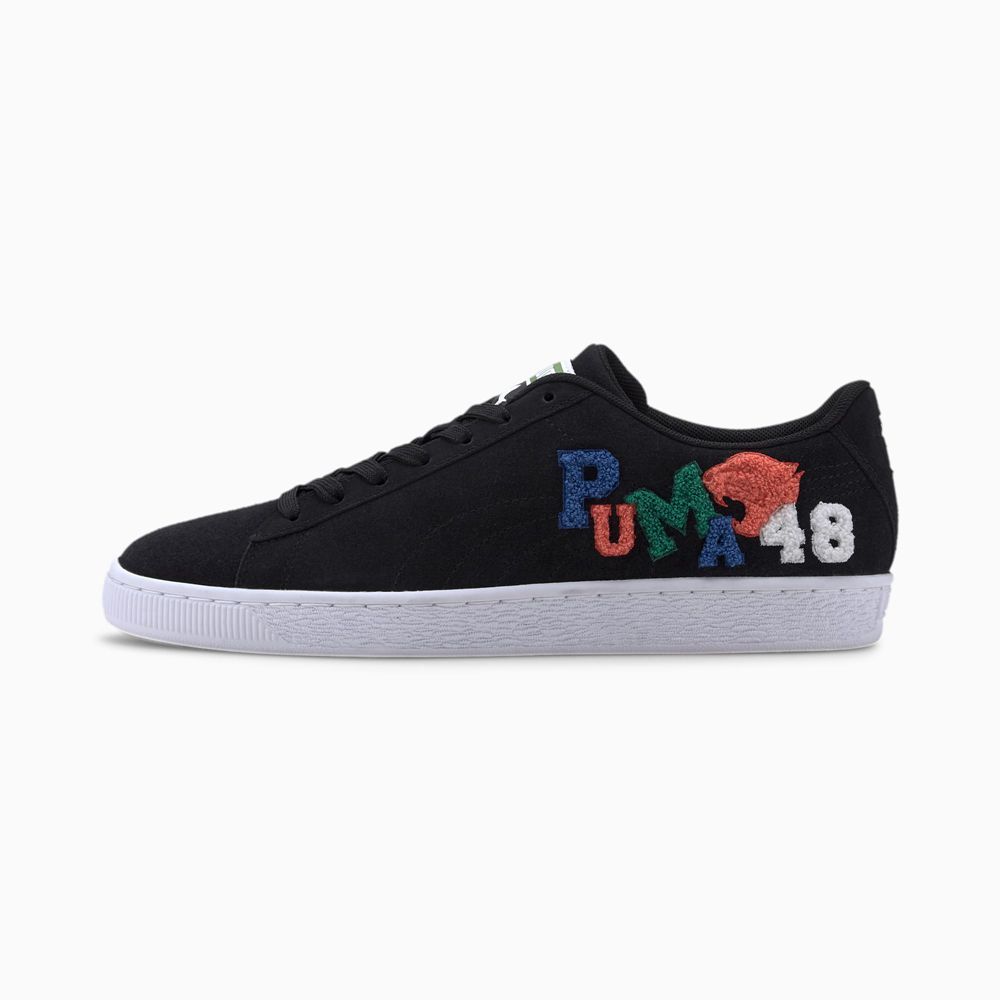 Puma Suede Classic Badges Férfi Sportcipő - Fekete/Fehér ( Hungary - BQWCN3705 )